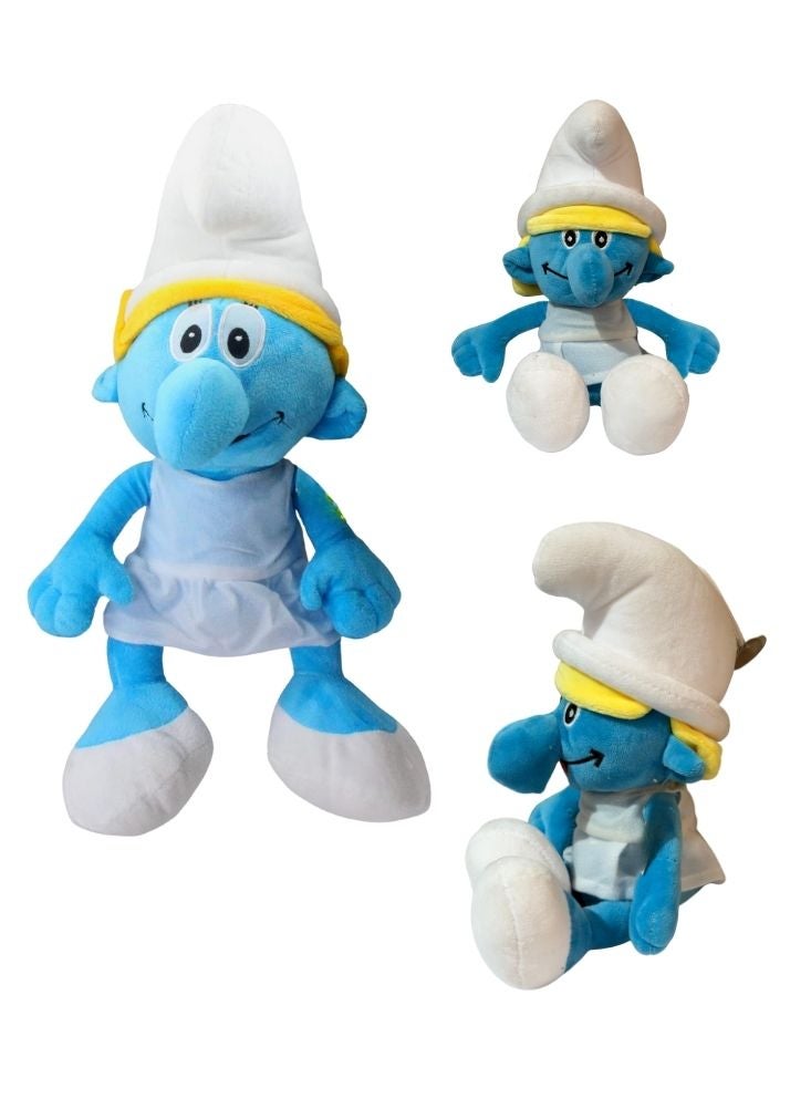 Premium Brainy Smurf Plush Toy with Glasses – Blue Smurfs Cartoon Character Soft Doll - Image 5